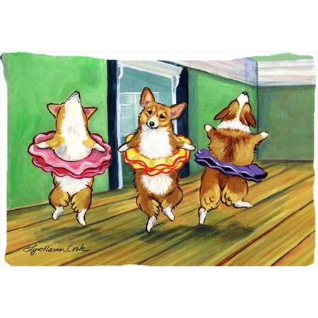 Carolines Treasures Carolines Treasures 7276PILLOWCASE 20.5 x 30 in. Little Ballerina Corgi Moisture Wicking Fabric Standard Pillowcase 7276PILLOWCASE